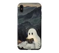 Custodia per iPhone XS Max Bookish Ghost Reading Book Reader Mountain Scene