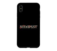 Custodia per iPhone XS Max Budapest Città Di Roses Ungheria Viaggi Vintage Tipografia