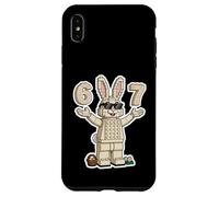 Custodia per iPhone XS Max Building Bricks Happy Easter Day Bunny Eggs 6 7 Meme Kids