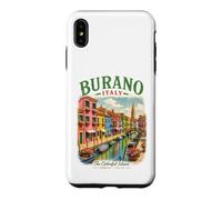 Custodia per iPhone XS Max Burano Italia Isola Colorata Venezia Viaggi Italiani