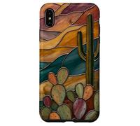 Custodia per iPhone XS Max Cactus di vetro colorato Artful Trendy