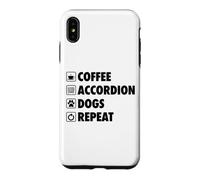 Custodia per iPhone XS Max Caffè Fisarmonica Cani Ripetere Vita Semplice Icone Di Base