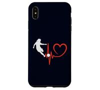 Custodia per iPhone XS Max Calcio Ragazza Battito Cuore Giocatore Femminile Calci Passione