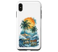 Custodia per iPhone XS Max Cancun Spring Break 2026 Palma e onde ad acquerello