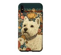 Custodia per iPhone XS Max Cane Westie vintage stile Morris Botanicall