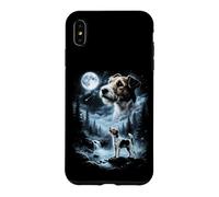 Custodia per iPhone XS Max Capelli di filo Fox Terrier Howling to the Moon Retro 90's Dog