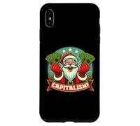 Custodia per iPhone XS Max CAPITALISMO! Funny Greedy Santa Claus Consumer Christmas Meme