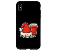 Custodia per iPhone XS Max Cappello da Babbo Natale con coppa rossa