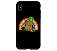 Custodia per iPhone XS Max Capy Saint Patricks Day St Paddy's Green Shamrock Capybara
