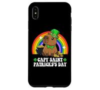 Custodia per iPhone XS Max Capy Saint Patricks Day St Paddy's Green Shamrock Capybara