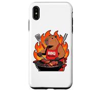 Custodia per iPhone XS Max Capybara Cooking Grill BBQ Funny Gift Capybara
