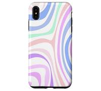 Custodia per iPhone XS Max Carino Boho Arte Astratta Turbinii Pastello Estetico Minimalista