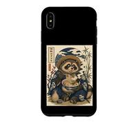 Custodia per iPhone XS Max Carino Chonky Tanuki Raccoon Cane Ramen Animale Giapponese