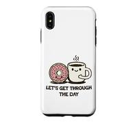 Custodia per iPhone XS Max Carino Ciambella Caffè Let's Get Through Daily Grind