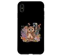 Custodia per iPhone XS Max Carino Cottagecore Gufo Floreale Estetica Ragazze Donne Grafica