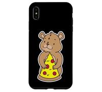 Custodia per iPhone XS Max Carino Orso Cucciolo Abbracciare Pizza Slice