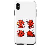 Custodia per iPhone XS Max Carino Rosso Baby Devil Character Set Forme Mania