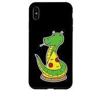Custodia per iPhone XS Max Carino Vipera Con Una Pizza