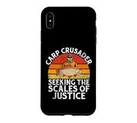 Custodia per iPhone XS Max Carp Crusader alla ricerca della bilancia della giustizia Pesca alla carpa