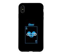 Custodia per iPhone XS Max Carta d'amore perso di colore blu Grafica blu