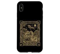 Custodia per iPhone XS Max Carta dei tarocchi con lucertola dal collo celeste