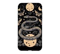 Custodia per iPhone XS Max Carta dei Tarocchi Serpente Mistico con Falene e Lune