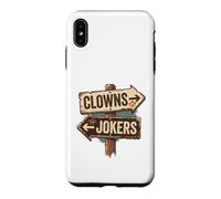 Custodia per iPhone XS Max Cartello vintage con clowns to the right jolly to the left