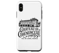 Custodia per iPhone XS Max Castello di Chenonceau Val de Loire Francia Stampa nera