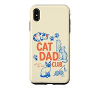 Custodia per iPhone XS Max Cat Dad Club Funny Cat Lover Father's Day