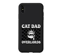 Custodia per iPhone XS Max Cat Dad Overlords Funny Feline Master Retro Checkered