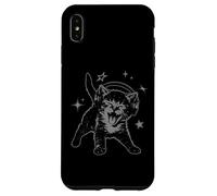 Custodia per iPhone XS Max Cat Headphones Stars Silly 90s Grunge Y2K Vintage Graphic