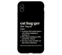 Custodia per iPhone XS Max Cat Hugger Definizione Dizionario divertente Stile Feline Lover