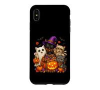 Custodia per iPhone XS Max Cat Witch Mummy Ghost Kitten Pumpkin Halloween Spooky Season