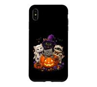 Custodia per iPhone XS Max Cat Witch Mummy Ghost Kitten Pumpkin Halloween Spooky Season