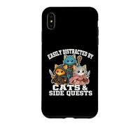 Custodia per iPhone XS Max Cats Side Quest Distracted Tabletop Funny Men Women Kids Dad