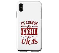Custodia per iPhone XS Max Certo che ho ragione I'm Lucas Nome personalizzato
