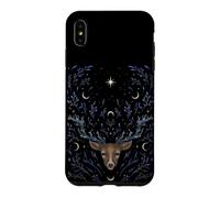 Custodia per iPhone XS Max Cervo Cervo Sogno Mistico Whimsigoth Arte Disegno Episodico