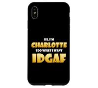 Custodia per iPhone XS Max Charlotte Costume IDGAF Meme Funny Char Costume Charlottes