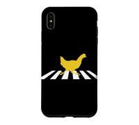 Custodia per iPhone XS Max Chicken Crosses Road Crosswalk Silhouette Graphic T-Shirt