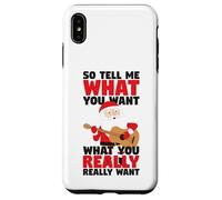 Custodia per iPhone XS Max Chitarra Babbo Natale Dimmi cosa vuoi divertente Natale