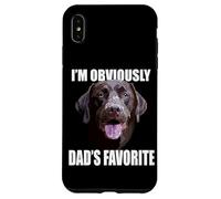 Custodia per iPhone XS Max Chocolate Lab Dad The Dog Father The Lab Padre Labrador Dad