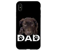 Custodia per iPhone XS Max Chocolate Lab Dad The Dog Father The Lab Padre Labrador Dad