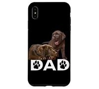 Custodia per iPhone XS Max Chocolate Lab Dad The Dog Father The Lab Padre Labrador Dad