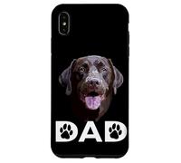 Custodia per iPhone XS Max Chocolate Lab Dad The Dog Father The Lab Padre Labrador Dad