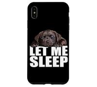 Custodia per iPhone XS Max Chocolate Lab Let Me Sleep, cucciolo di cane, Brown Lab, mamma e papà