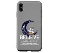 Custodia per iPhone XS Max Christian Faith Believe In Christ Bibbia Versi Veliero