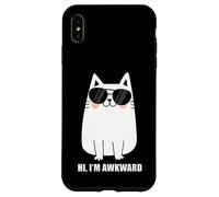 Custodia per iPhone XS Max Ciao sono imbarazzante Gatto divertente introverso Ansia