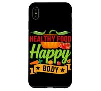 Custodia per iPhone XS Max Cibo sano Corpo felice
