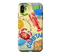 Custodia per iPhone XS Max Coastal Lighthouse Sailboat Ocean Sunset Scenic Artwork