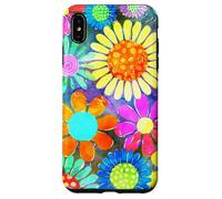 Custodia per iPhone XS Max Colorato acquerello Daisy Retro Y2K Pattern